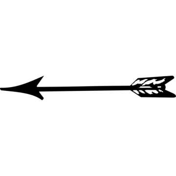 a black and white image of an arrow