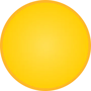 a yellow ball on a white background