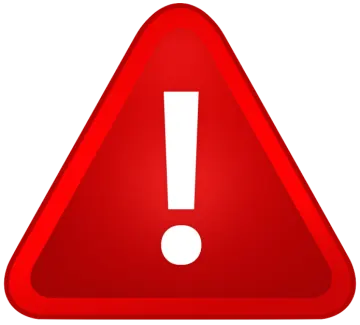 a red triangle with a white sign on it