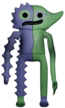 an image of a green and blue monster