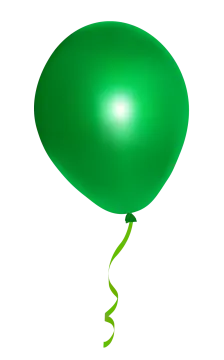 the balloon is green