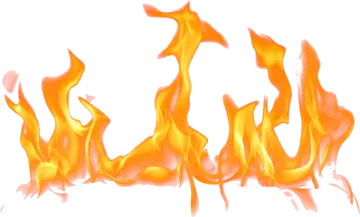 fire flames on a white background