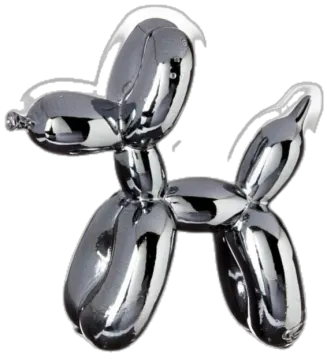 a balloon dog is shown in this image