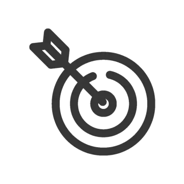 an arrow in the center of a target