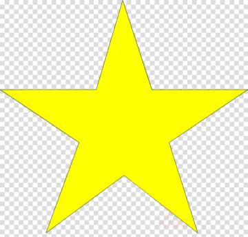 a yellow star on a transparent background