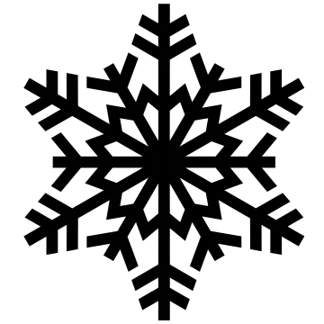 a black and white snowflake
