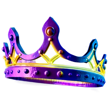 a purple and blue crown on a white background