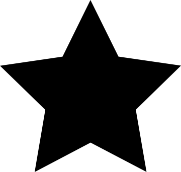 a black star on a white background