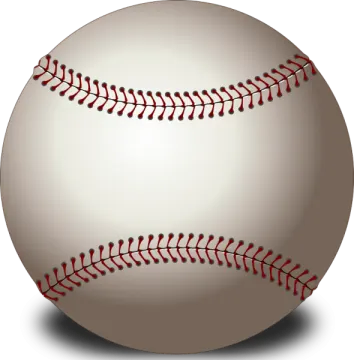 a baseball ball on a white background
