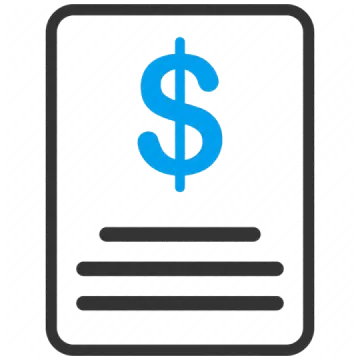 a paper with a dollar sign on it