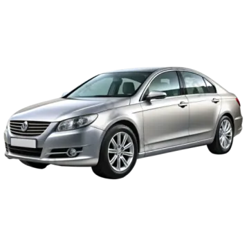 a silver car on a white background