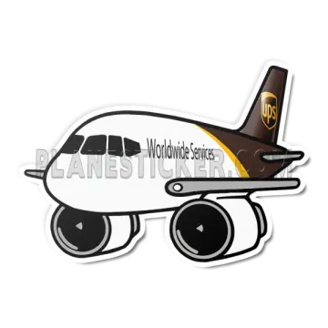 a sticker of an airplane with the word worldwide on it