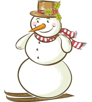 a snowman wearing a top hat and scarf