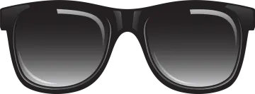 a pair of black sunglasses