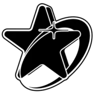a black and white image of a star