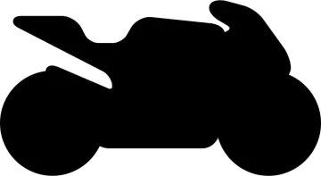 a black and white silhouette of a motorcycle