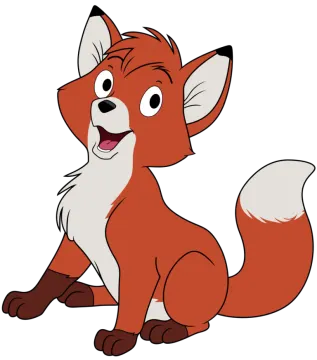 a red fox sitting down and looking at the camera