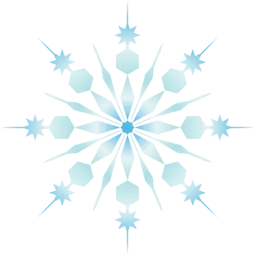 a blue snowflake on a white background