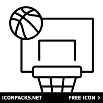 a black and white icon of a basketball ball