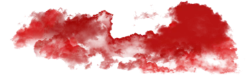 a red cloud on a white background