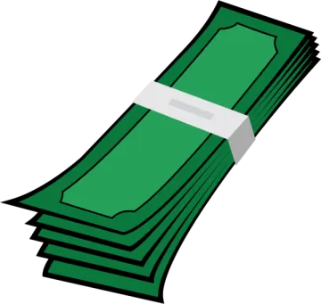 a stack of money clipart