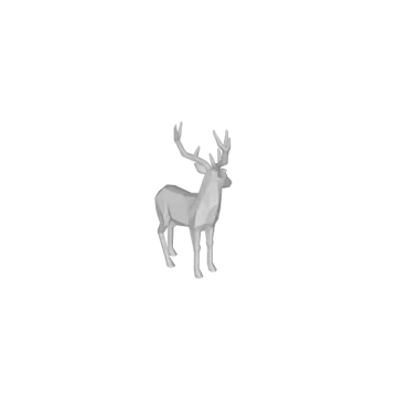 a 3d image of a deer on a white background