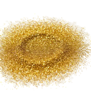 a pile of gold glitter
