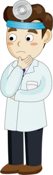 a cartoon character with a bandage on his head