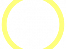 a yellow ring with a white background