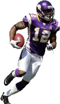 a football player is running with the ball