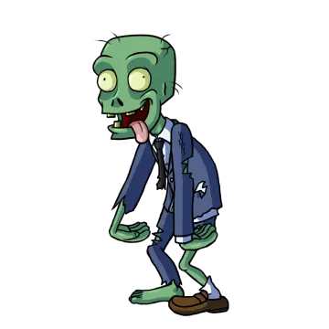 a cartoon zombie in a suit and tie