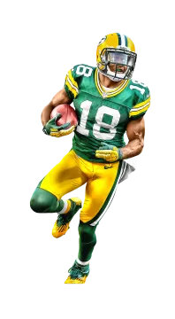 a football player is running with the ball