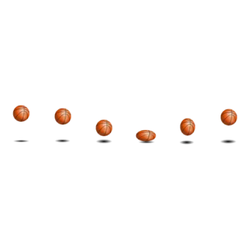a group of basketball balls on a white background