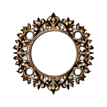 an ornate gold frame with flowers and leaves