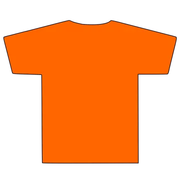 an orange t - shirt