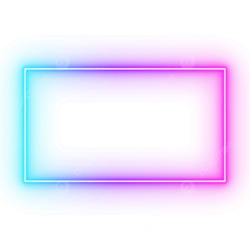 a neon frame on a white background