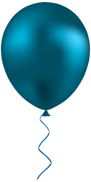 a blue balloon with a white background