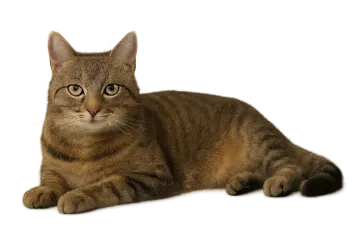 a cat laying down