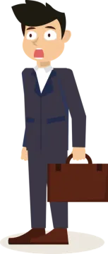 a man in a suit with a briefcase