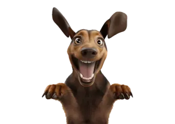 a dog with its mouth open and it's tongue out