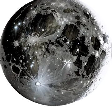 a black and white image of the moon