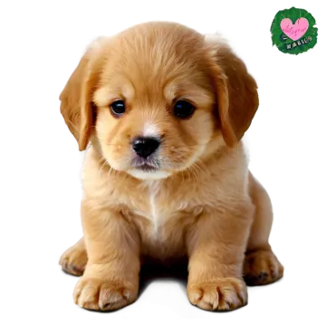 a small brown puppy sitting on a white surface