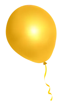 the balloon is yellow