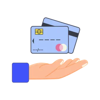 a hand holding a credit card