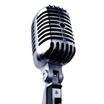 a microphone on a white background