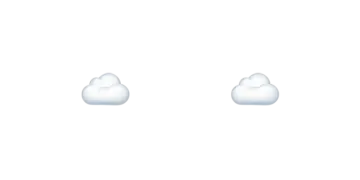 a pair of clouds on a white background