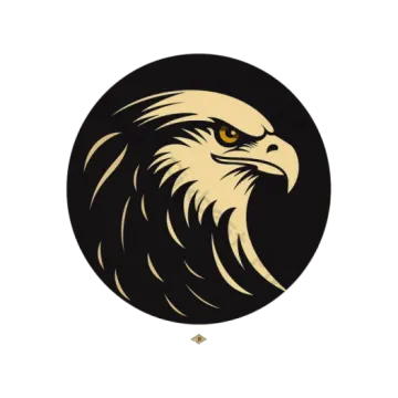 an eagle head on a white background