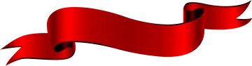 a red ribbon on a white background