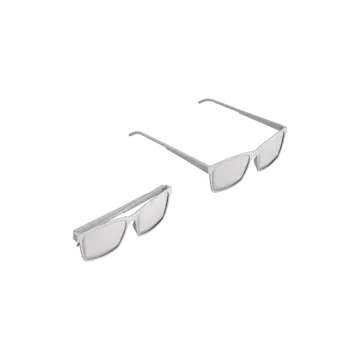 a pair of glasses on a white background