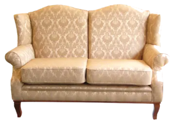 a couch with a floral pattern on it